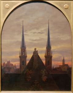 Ville au crépuscule - Carl Gustav Carus